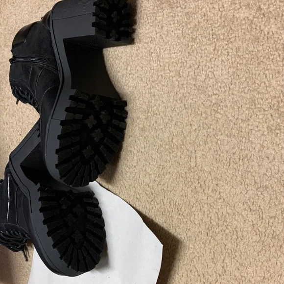 Madden Girl Black Combat Boots - Picture 7 of 11